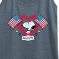 thumbnail image 3 of Peanuts - Snoopy Since 1776 Flag Heart - Women's Racerback Tank Top, 3 of 6
