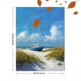 thumbnail image 3 of Blue Sailboat Oil Painting Canvas Print, Perfect for Living Room, Bedroom, Office, Beach House, Coastal Decor, 3 of 8