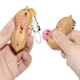 thumbnail image 6 of Sensory Squeeze Toys, Relaxation Toys, Metal Squeeze Toys, Squeeze Toys for Relaxation, 3 in Peanut, Bag Chain Charm, Workplace Use, Tan Pink, 3 Pc, 6 of 7