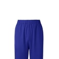 thumbnail image 4 of HVOBTTY Summer Women's Casual Straight Leg Pants Solid Color Elastic Waist Worker Work Long Pants, 4 of 4