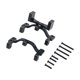 thumbnail image 1 of Juego de soportes de montaje de servo de varilla de tracción para coche RC 1:16, ligeros y de fácil instalación. Negro, 1 of 9