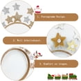 thumbnail image 4 of Diadema de Poinsettia, Estrellas brillantes, Diadema de oro plateado para mujeres, niñas, Accesorios para el cabello de Navidad, Diadema para fiesta, Cumpleaños, Festival, 4 of 5