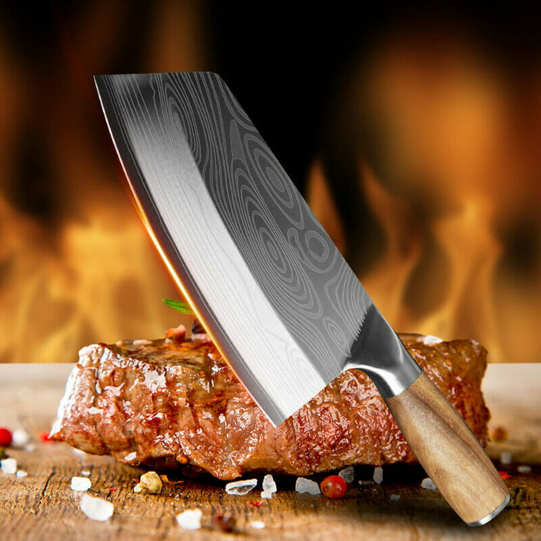 Forged Kitchen Knives Set 1-6pcs Stainless Steel Meat Cleaver Butcher Knives  Chef Slicer Paring Knife