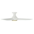 thumbnail image 5 of Corona 52" Soft Brass/Matte White Dimmable LED Smart Flush Mount Ceiling Fan with Remote Control, 5 of 5