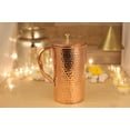 thumbnail image 2 of Jarra de agua Taluka hecha a mano de cobre puro de 2 litros con 2 vasos, 2 of 8