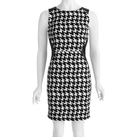 Stitch Women's Leather Panel Houndstooth