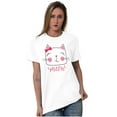 thumbnail image 5 of Meow Sweet Kitty Cat Lady Cute Women's Graphic T Shirt Tees Brisco Brands X, 5 of 5