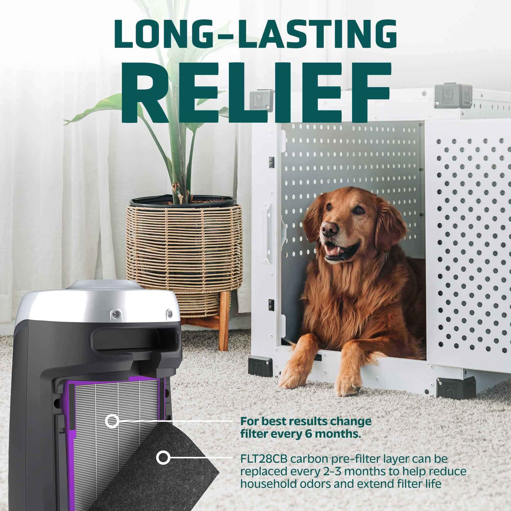 GermGuardian Air Purifier Replacement Filter C, FLT5250PT, HEPA Pet Pure for AC5000 Series