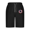 thumbnail image 4 of Vetsdori Mens Big and Tall Swim Trunks Fourth of July Pockets Swimwear Elastic Waist Drawstring,Board Shorts Casual American Flag Summer Shorts for Men Holiday, 4 of 5