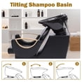 thumbnail image 6 of KIGOTY Beauty Salon Shampoo Chair, Spa Bed Shampoo Chair, Faux Leather Massage Chair, Shampoo Bed, Black, 6 of 6
