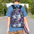 thumbnail image 4 of Lukts Purple Marble Texture Pattern 15 Inch Student Backpack, Waterproof Laptop Backpack with Adjustable Shoulder Straps, Lightweight Travel, Campus Backpack, Unisex, 4 of 6