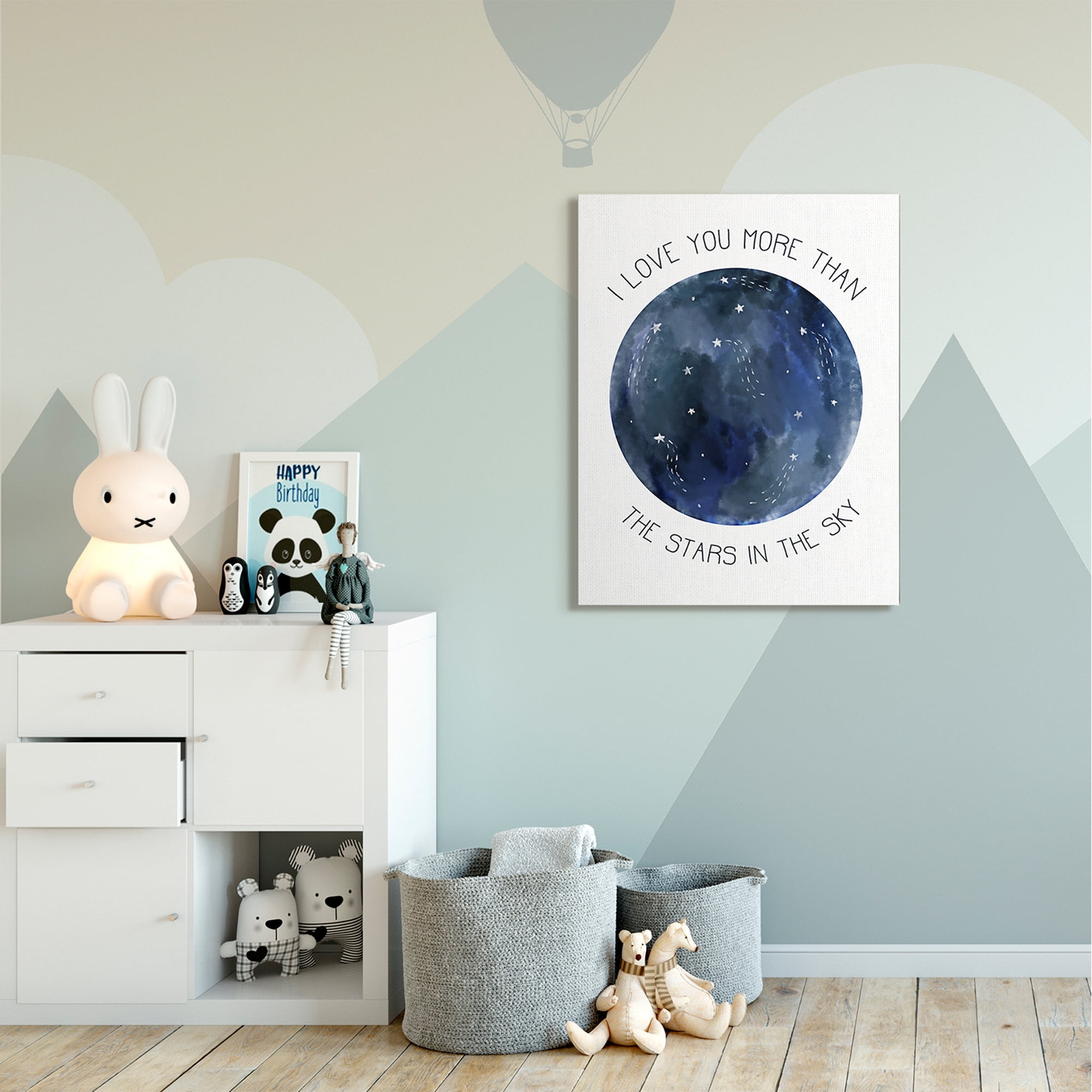 Stupell Industries More than the Stars Romantic Phrase Night Sky Canvas Wall Art by Daphne Polselli