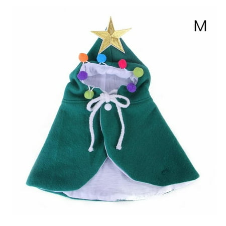 Funny Christmas Cat Kitten Clothing Cosplay Cloak Warm Puppy Role Play Fancy Dressing Up Costume Photo Props Home Xmas Decorations Pet Supplies