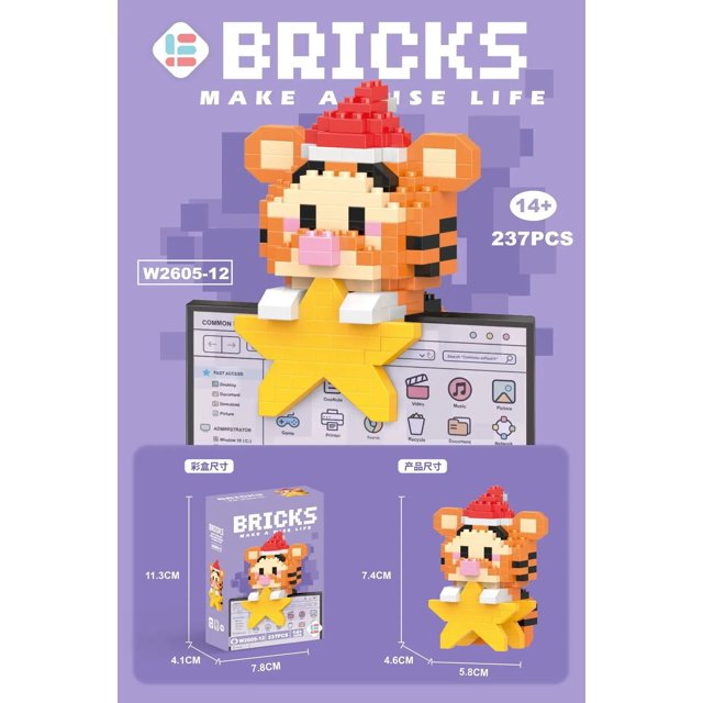 Disney 108 Style Stitch LinaBell Hello Kitty Building Blocks Princess Cartoon Figrues Bricks Children's Assembly Toys Model Gift