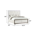 thumbnail image 3 of Fabio Modern Style LED Queen 4PC Bedroom Set Made With Wood in White, 3 of 18
