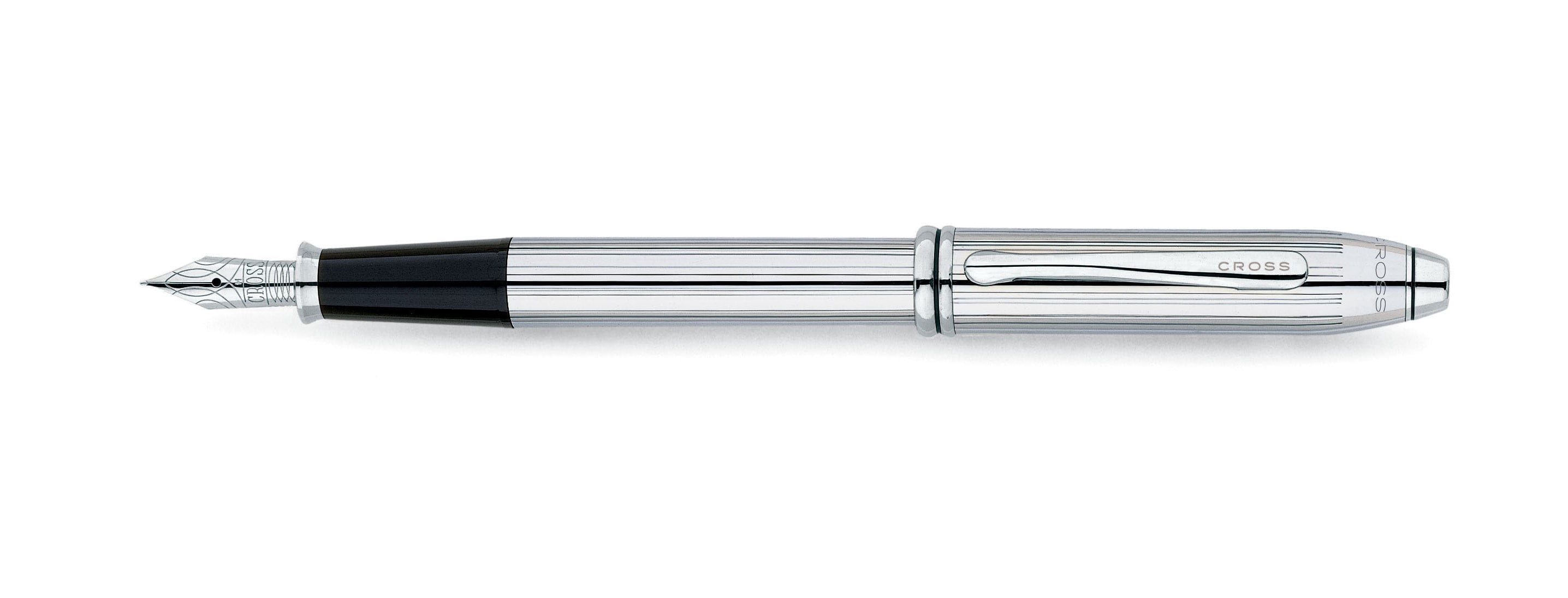 Cross Townsend - Fountain Pen - Fine Point - Lustrous Chrome with stainless steel nib