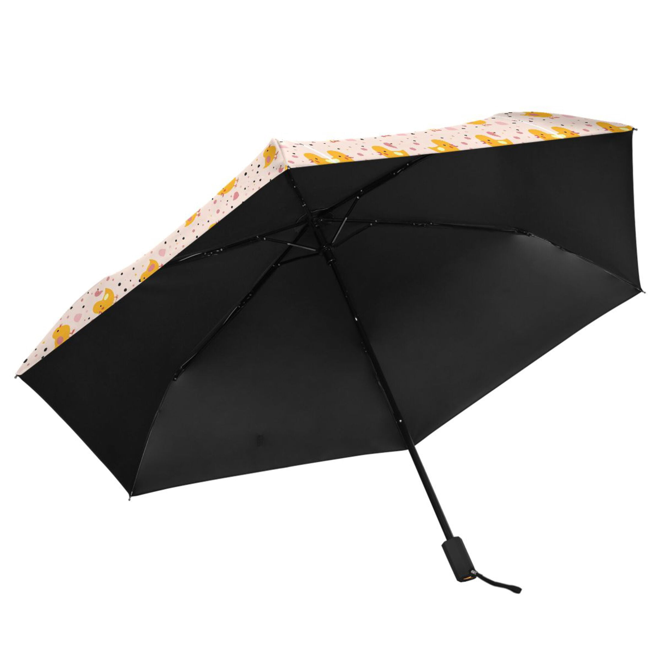 Adorable Baby Ducks Compact Sun Umbrella Windproof Travel Umbrellas for Rain Strong Portable UV Protection