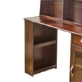 thumbnail image 3 of MODERNLUXE Vanity Desk with Lighted Mirror,Makeup Vanity Desk with 1 Drawer,6 Shelves,Large Cabinet,Adjustable Lighting and Stool, Makeup Dressing Table for Bedroom,Walnut, 3 of 7