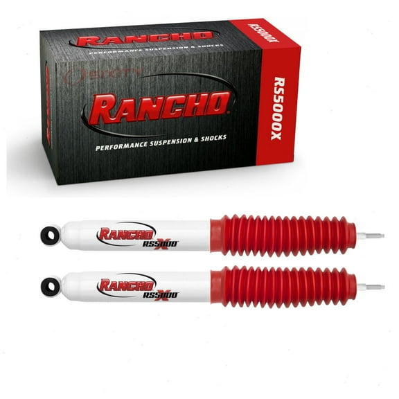 2 pc Rancho Rear RS5000X Shock Absorbers compatible with Chevrolet Silverado 3500 HD 2011-2018 - With Rear Raised Height 3.0 (In)