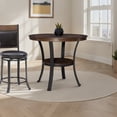 thumbnail image 7 of Powell Holloway Round Counter Height Dining Table with Shelf, Rustic Umber, 7 of 7