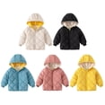 thumbnail image 3 of Boys Girls Kid Winter Thick Jacket Warm Zipper Hooded Windproof Coat Cute Fleece Cotton Outwear,2-7T, 3 of 5
