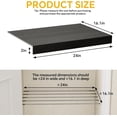 thumbnail image 4 of 6-Pack 24x16" Wire Rack Covers – Imitation Wood, Easy Install for Pantry, Kitchen & Closet(Black), 4 of 8