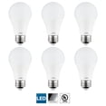 thumbnail image 1 of 6-Pack Sunlite LED A19 Bulbs 5.5 Watts (40 Watt Equivalent), Dimmable, Medium Base, UL Listed, 450 Lumen, 40K - Cool White, 1 of 4