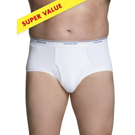 Big Men's Dual Defense Classic White Briefs, Super Value 8 Pack