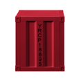 thumbnail image 3 of Bowery Hill Table de Chevet Contemporaine en Métal avec Rangement Ouvert Rouge, 3 of 5