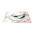 thumbnail image 3 of Roses Flowers 4 PCs Placemats Set Linen Non-Slip Table Mat Rectangular Washable for Dining Kitchen Party 12"x18", 3 of 8