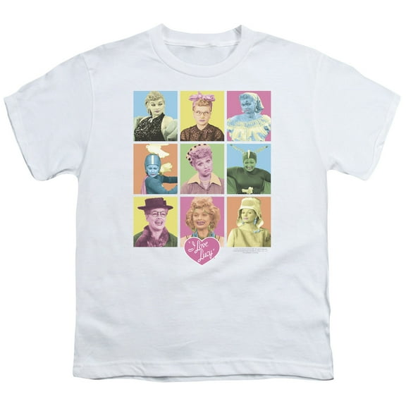 I Love Lucy - So Many Faces - Youth Short Sleeve Shirt - Large