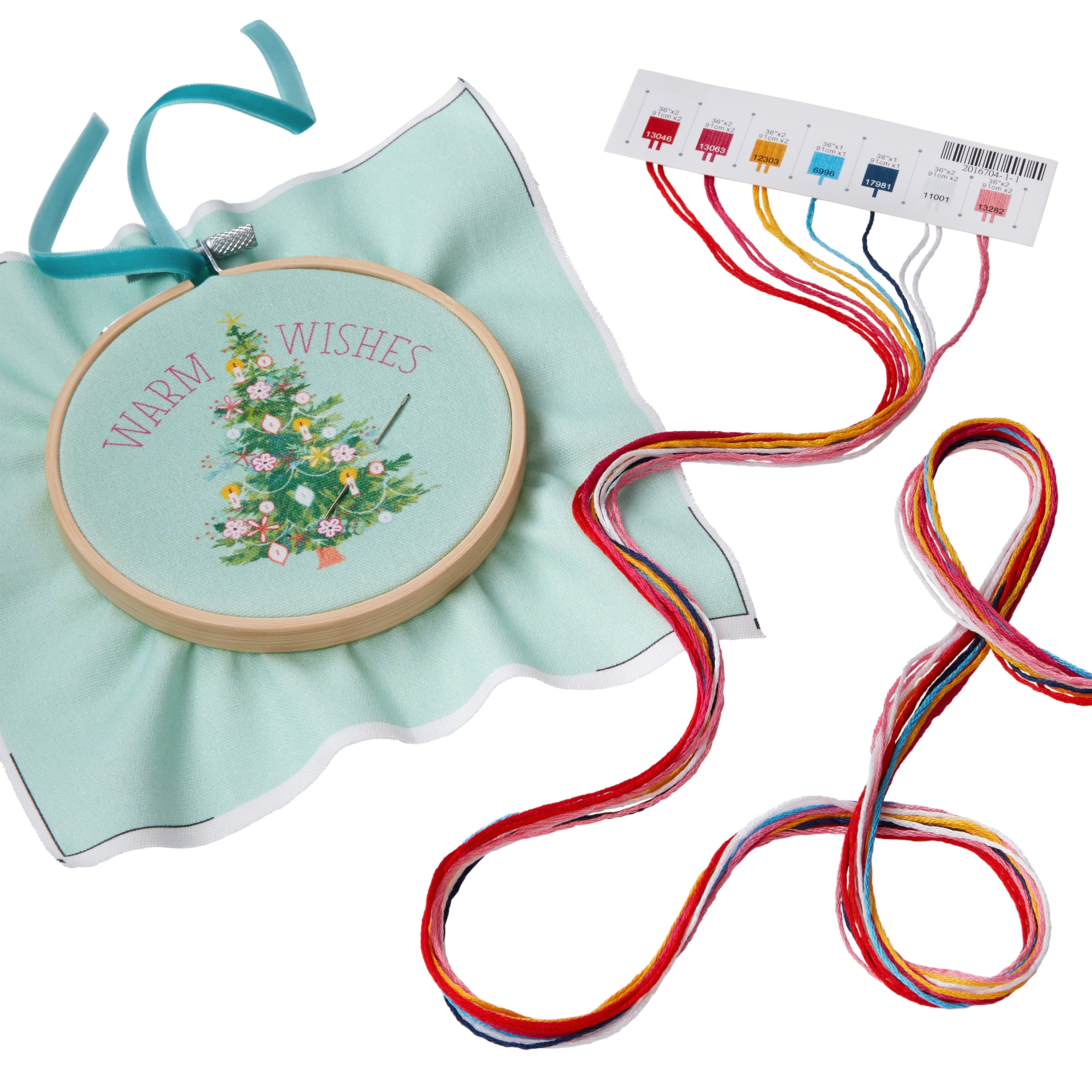 The Pioneer Woman Holiday Trees Embroidery Ornament Kit
