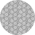 thumbnail image 1 of Ahgly Company Indoor Round Patterned Gunmetal Gray Area Rugs, 3' Round, 1 of 1