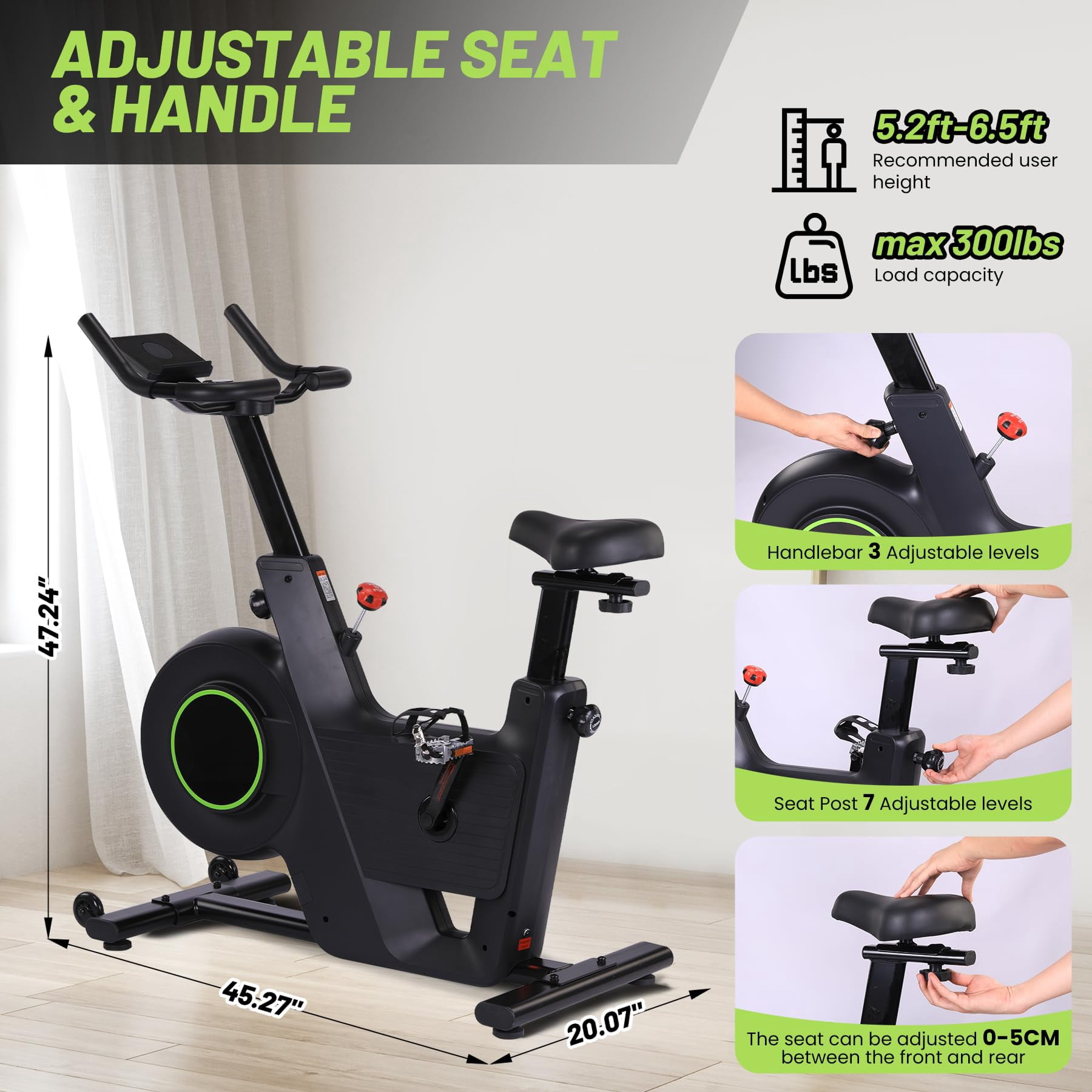 Life Exercise Bike: Quiet Belt Drive, Enhanced LCD Monitor, Infinitely Variable Speed for Muscle Toning, Weight Loss, Cardio - Stable Frame, Fully Adjustable, Low Noise Indoor Cycling Bike