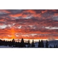 thumbnail image 2 of The Yellowstone Collection 32x23 Black Ornate Wood Framed with Double Matting Museum Art Print Titled - Winter Sunset in Lamar Valley, Yellowstone National Park, 2 of 4