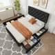 thumbnail image 2 of Cama Queen con 4 Cajones - Base con Cabecero Ajustable y Almacenamiento, No Necesita Base de Cama, 2 of 10