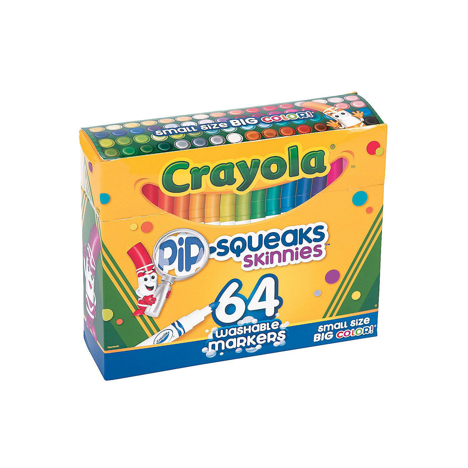Crayola Pipsqueaks Skinnies Markers Basic Supplies 64 Pieces