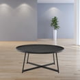thumbnail image 2 of homeroots living room Modern Elegance Black Ash and Black Modern Round Coffee Table, 2 of 4