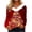 Red, variant on Womens Christmas Shirts Tops Long Sleeve Dressy Casual Print Plush V Neck Petite Fall Casual Santa Xmas Tees Blouses