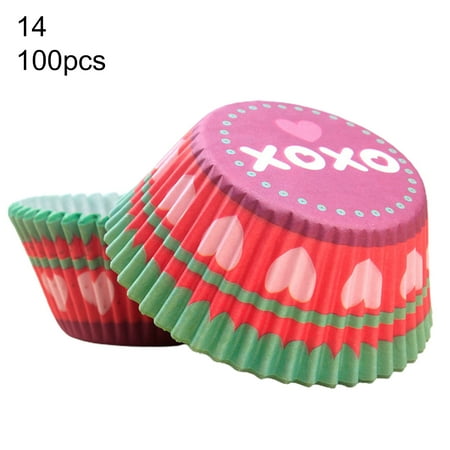 

Yoone 100Pcs DIY Cartoon Pattern Muffin Cup Paper Decorating Wrap Cupcake Liner Bakeware Tools