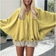 thumbnail image 3 of Chaqueta Xunger Puffed Bomber para mujer, color amarillo, talla M, 3 of 4