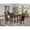 Mahogany, variant on East West Furniture NFFO5-MAH-46 5-Piece Dining Room Set Includes 1 Butterfly Leaf Dining Table and 4 Brown Linen Fabric Dining Padded Chairs with Button Tufted Back - Mahogany Finish