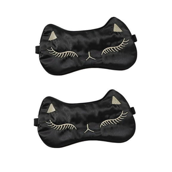 TELOLY 2Pcs Eye Masks,7.87*3.94"Silk Eye Mask,Silk Sleep Mask Silk