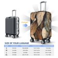 thumbnail image 2 of Multi-Size Suitcase Protective Cover Full Range Double Stitching Invisible Zipper For Travel Business Abstract Leaves (2) Large, 2 of 8