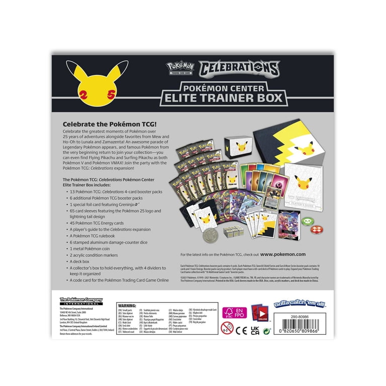 Pokemon TCG Celebrations Elite Trainer Box with Special Foil Card