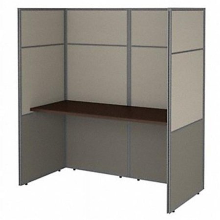 UPC: 0042976101459 | Bush Business Furniture 66.34  x 59.92  Single Desk Mocha Cherry EODH260MR-03K