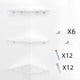 thumbnail image 3 of 3 Estantes Flotantes Triangulares Pequeños para Pared, para Baño, Cocina, Baño y Dormitorio., 3 of 5