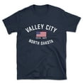 thumbnail image 1 of Valley City North Dakota Patriot Men's Cotton T-Shirt, 1 of 1