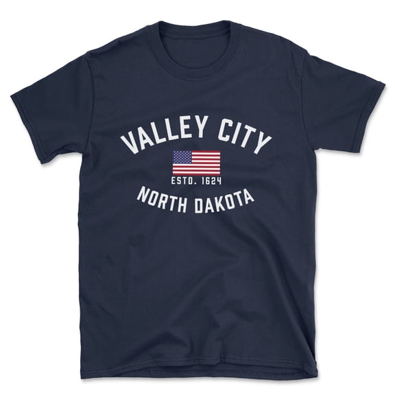 Valley City North Dakota Patriot Men's Cotton T-Shirt