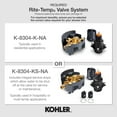 thumbnail image 2 of Kohler K-Ts6913-4 Triton Dual Function Pressure Balance Valve Trim Only - Chrome, 2 of 2